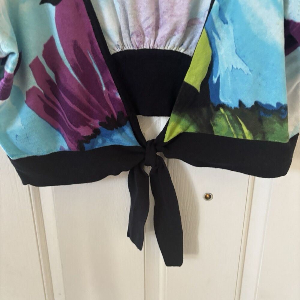 Lane Bryant Womens Cardigan 18/20 Tropical Lightweight Open Shrug Coverup‎ Boho - Picture 5 of 9
